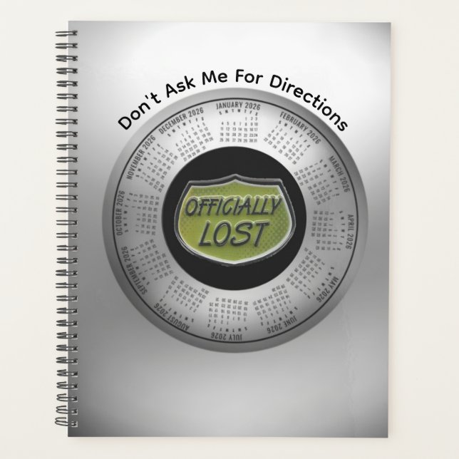 2026 Calendar Funny Officially Lost Planner (Devant)