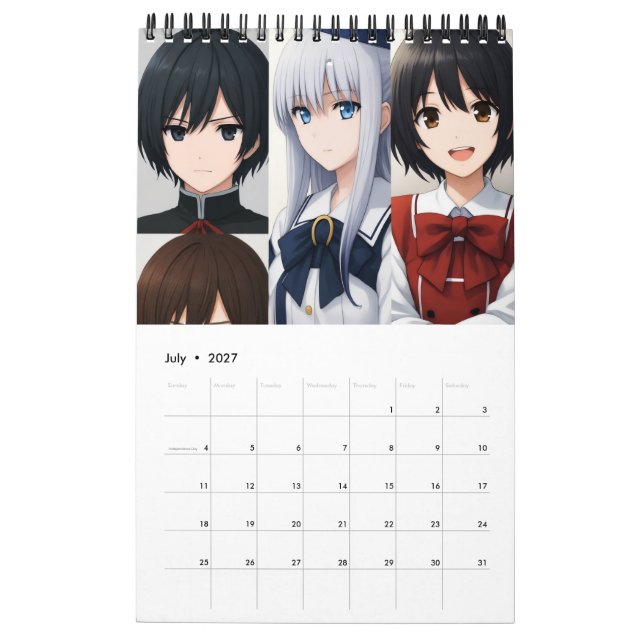 2026 Calendar (Images created by Grok) Kalender (Jul 2027)