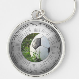 2026 Calendar Keychain Soccer Ball In Grass Schlüsselanhänger