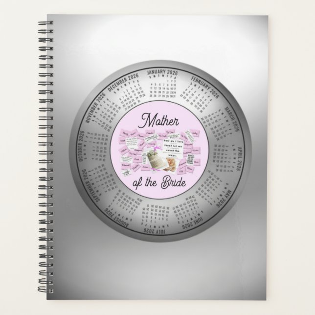 2026 Calendar Mother of the Bride Planner Planer (Vorderseite)