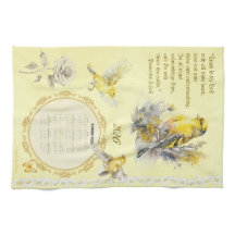 2026 Calendar Towel Goldfinch Trust in the Lord