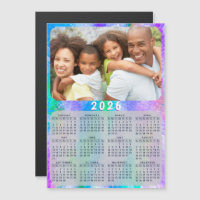 2026 Calendrier Magnet Family Photo Holographique