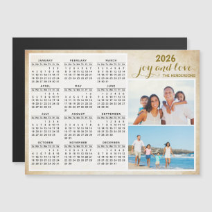 2026 Calendrier Magnet Personnalisé Photo de famil