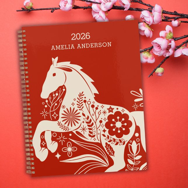2026 Chinese New Year Of The Horse Floral Planer (Von Creator hochgeladen)