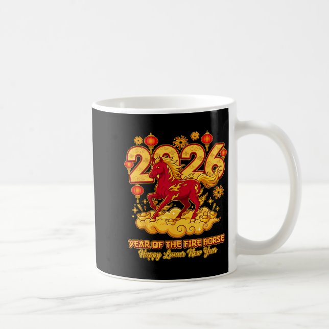 2026 Chinese New Year Of The Horse Lunar Zodiac  Kaffeetasse (Rechts)