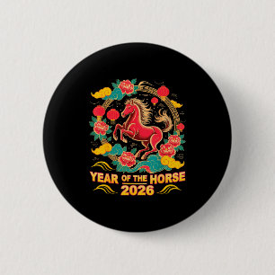 2026 Chinesisches Neujahr 2026 Jahr des Pferdes Button