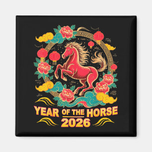 2026 Chinesisches Neujahr 2026 Jahr des Pferdes Magnet