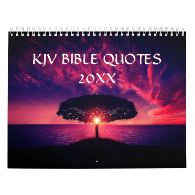2026 Christliche Landschaften der KJV-Bibelschrift Kalender (Titelbild)