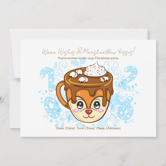 2026 Christmas Reindeer  Magneteinladung (Vorderseite)