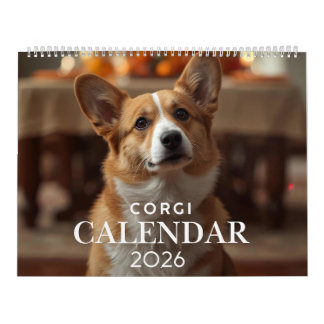 2026 Corgi-Kalender | 12-Monatiger Wandkalender