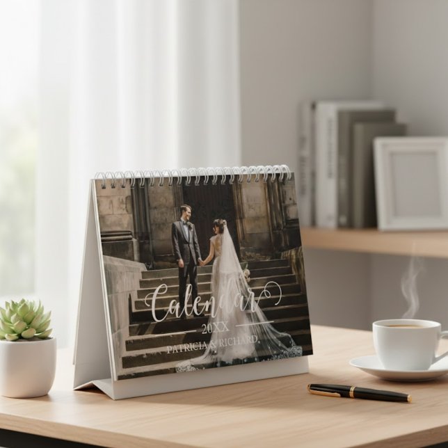 2026 Custom Wedding Photo Chic Script  Kalender (Von Creator hochgeladen)