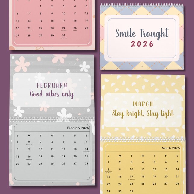 2026 Cute Quote Calendar Kalender (Von Creator hochgeladen)