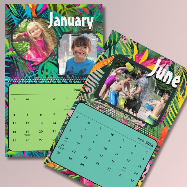 2026 Cute Tropical colorful custom photos wall Kalender (Von Creator hochgeladen)