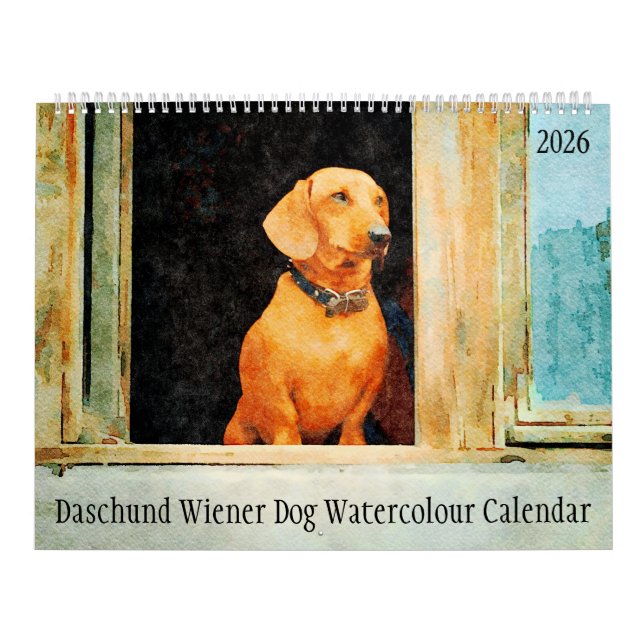 2026 Dackel Wiener Hund  Kalender (Titelbild)