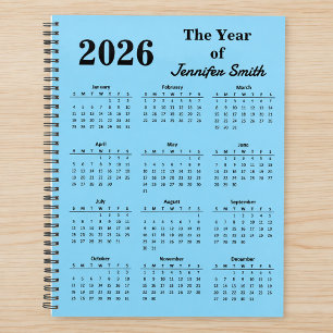 2026 Das Jahr des benutzerdefinierten Namens Perso Planer