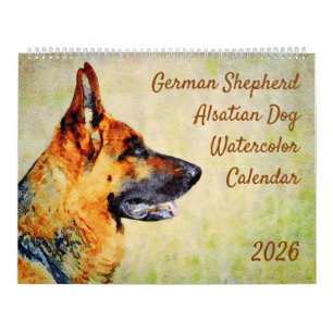 2026 Deutscher Schäferhund Elsässer Hundeliebhaber Kalender