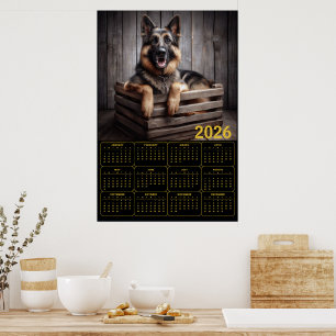 2026 Deutscher Schäferhund-Kalender Poster