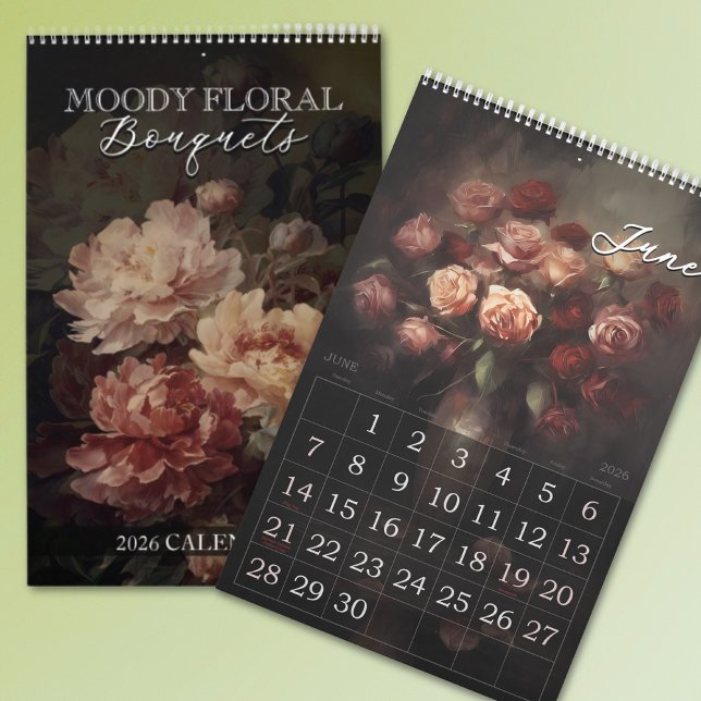 2026 düstere Blumensträuße Kalender (Von Creator hochgeladen)