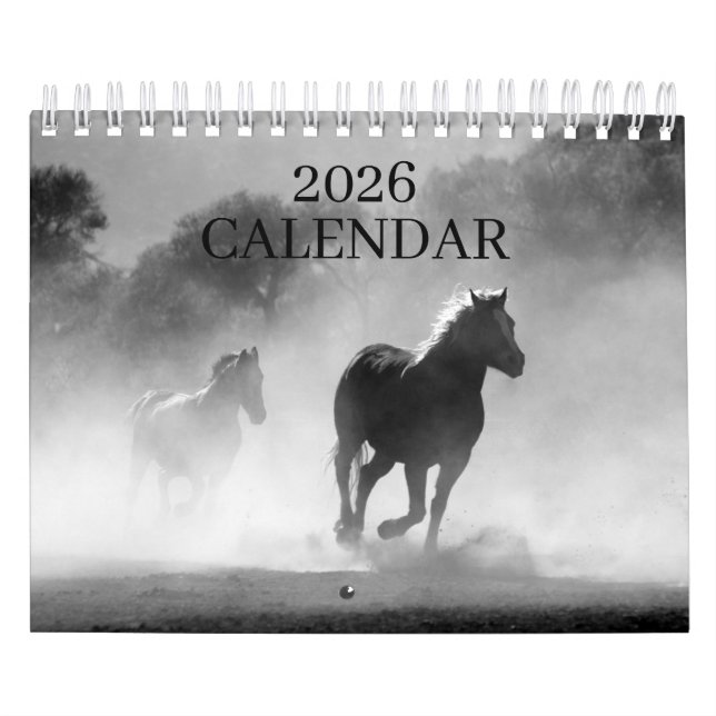 2026 Einfacher Pferdekalender Kalender (Titelbild)