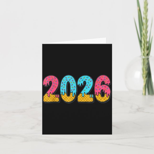 2026 Eis-Drip-Meme Neujahr Gen-Alpha-Slang Karte (Vorderseite)