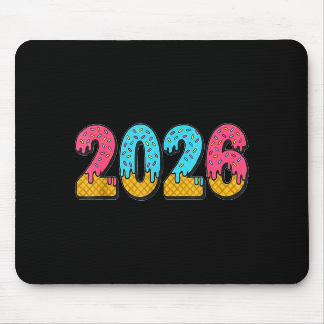 2026 Eis-Drip-Meme Neujahr Gen-Alpha-Slang Mousepad (Vorne)