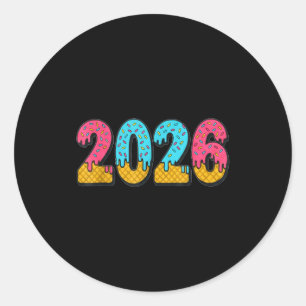 2026 Eis-Drip-Meme Neujahr Gen-Alpha-Slang Runder Aufkleber