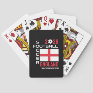 2026 ENGLAND Fußball Custom Name JEDES JAHR Spielkarten