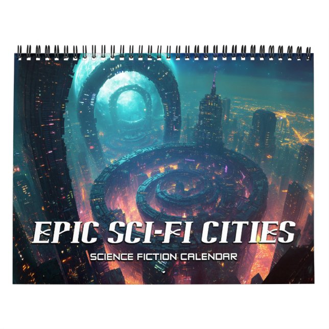 2026 Epic Sci-Fi Cities Science Fiction Kalender (Titelbild)