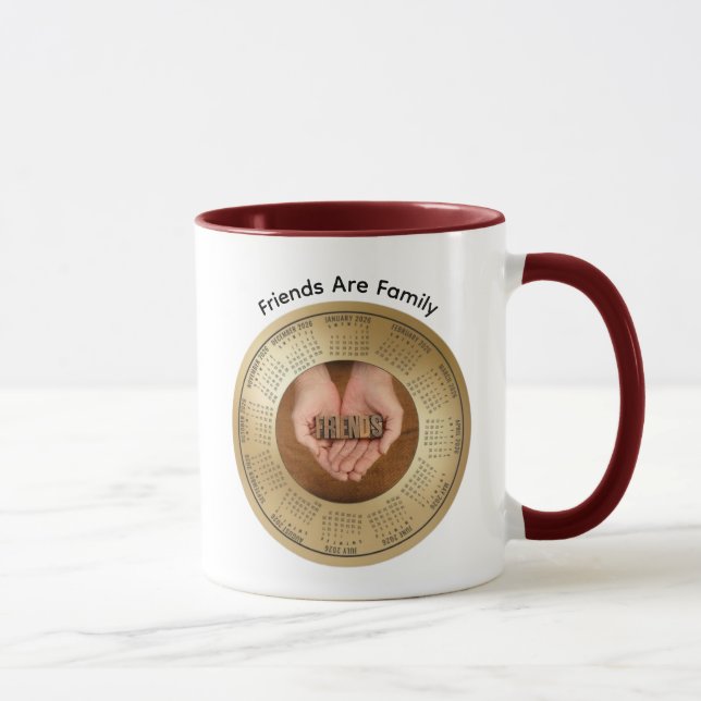 2026 Family Are Friends Calendar Coffee Mug (Droite)