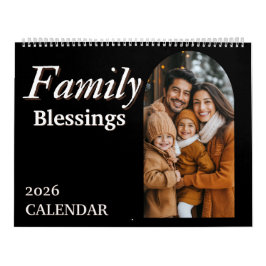 2026 Family Blessings Photos Scripture Large Kalender