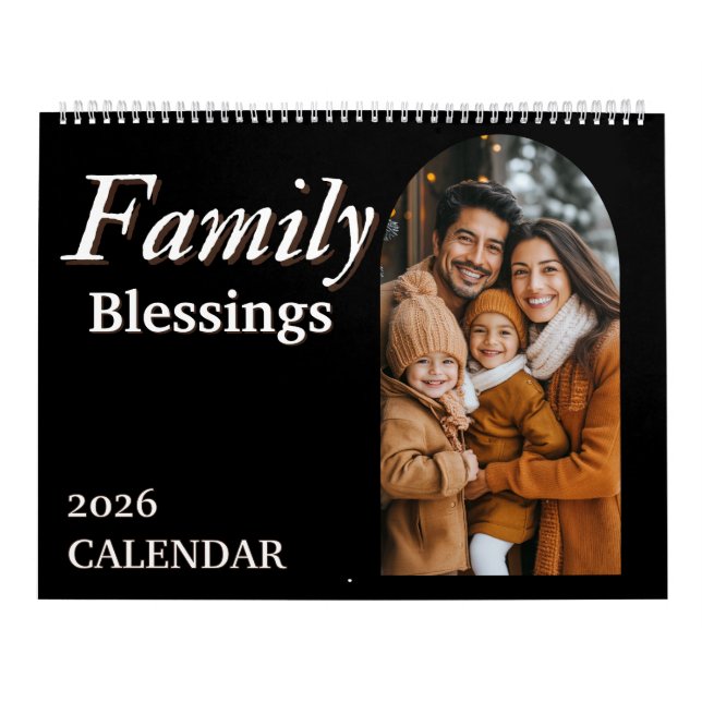 2026 Family Blessings Photos Scripture Large Kalender (Titelbild)