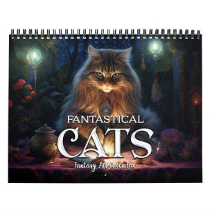 2026 Fantastique Chats 2 Imaginaire Art Calendrier
