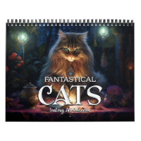 2026 Fantastische Katzen 2 Fantasy Art Kalender