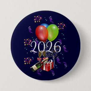 2026 Feiern, Zeit bis Party. Button