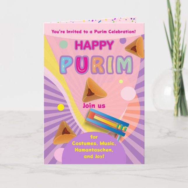 2026 Fest des Happy Purim Einladung (Vorderseite)