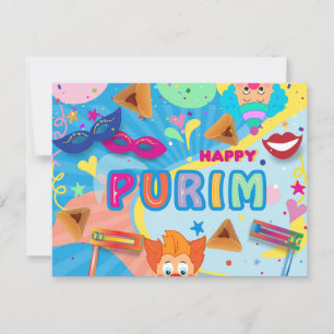 2026 Fest des Happy Purim Postkarte