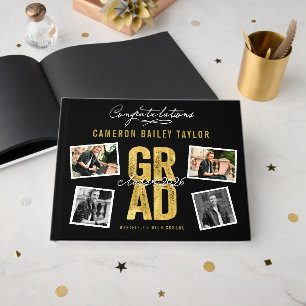 2026 Fette Goldene GRAD 4 Mehrfach-Foto-Abschlussf Gästebuch