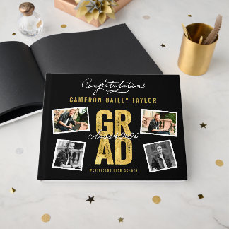 2026 Fette Goldene GRAD 4 Mehrfach-Foto-Abschlussf Gästebuch