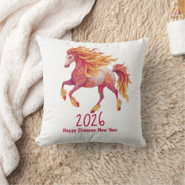 2026 Fiery Horse – Happy Chinese New Year Kissen