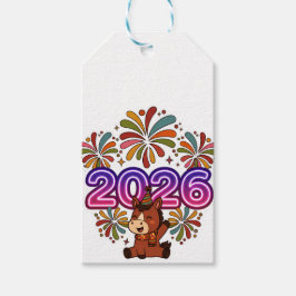 2026 Fireworks & Party Horse – Vibrant New Year Ce Geschenkanhänger