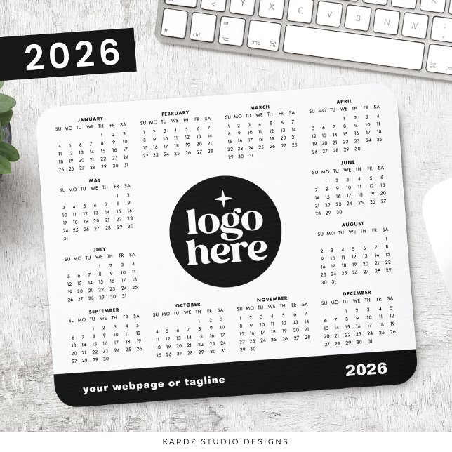 2026 Firmenlogo hier Marketing Kalender Mousepad (Von Creator hochgeladen)