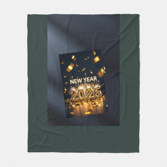 2026 Fleece-Decke - Individuelle Feierdecke Fleecedecke (Vorderseite)
