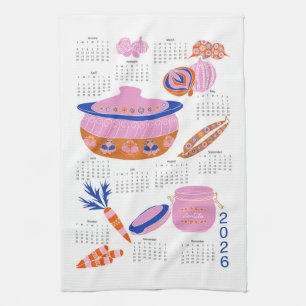 2026 Folk Art Tagungszentrum Casserole Kalender Geschirrtuch