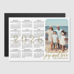 2026 Foto Kalender Magnet Modernes Schwarz-weißes 
