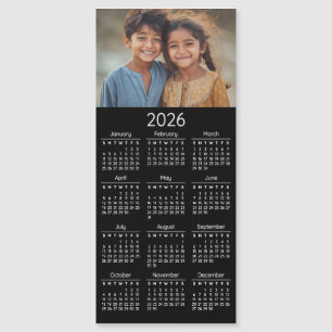 2026 Fotokalender Kinder Familienporträt Magnetkarte