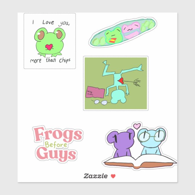 2026 frog Valentine pack Sticker (Blatt)