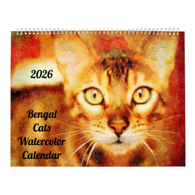 2026 Gorgeous Bengal Cat Owner Lover Gift Kalender (Titelbild)