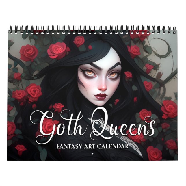 2026 Goth Queens Fantasy Art Kalender (Titelbild)