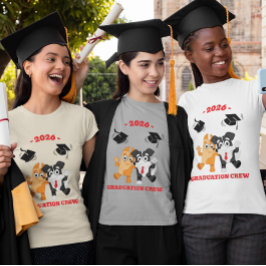 2026 Graduation Crew Cute Cartoon Dog Tri-Blend Shirt