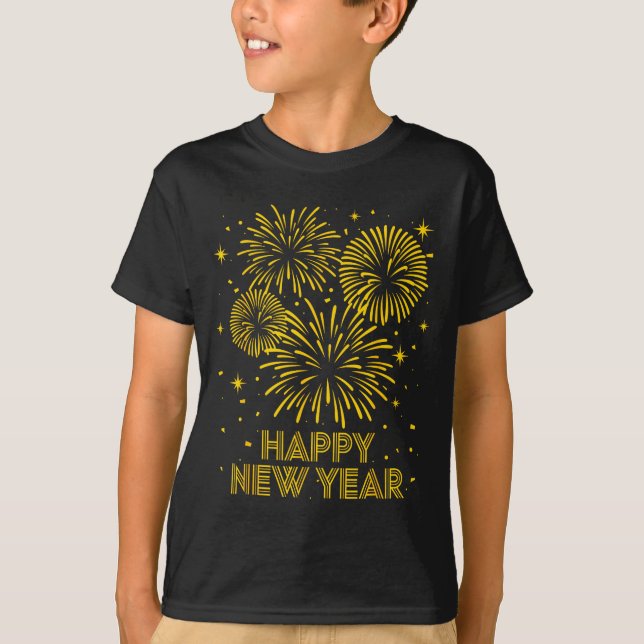 2026 Happy New Year Firework New Year's Eve Party  T-Shirt (Vorderseite)